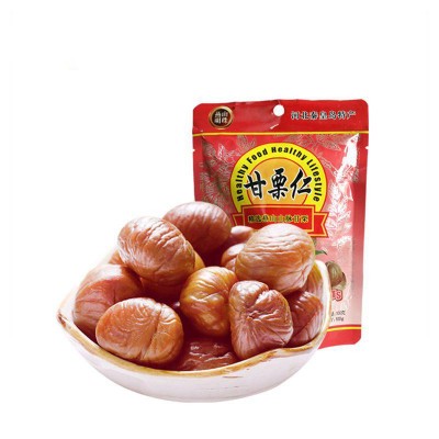 New Hot Sale Peeled Roasted Chinese Chestnuts Snack Foods With Foil Bag